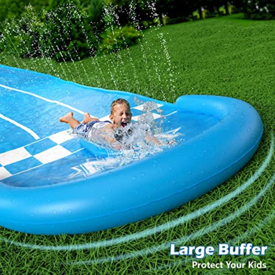 Jasonwell Slip and Slide Lawn Waterslide - 20Ft Heavy Duty Lawn Slip Water Slide for Adults with Splash Sprinkler N 3 Bodyboard