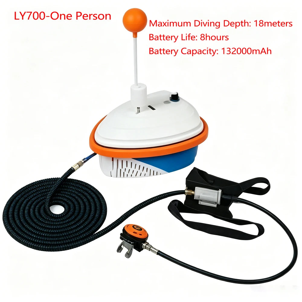 Oxygen Diving Respirator Battery Life Of 8Hours Capable Of Reaching Depths Of Up To 18Meters For Fishing And Rescue Operations