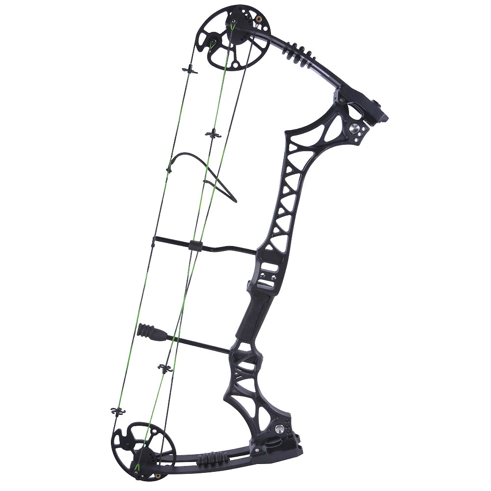 Adjustable Compound Bow 30-70lbs M129 320fps 80% Let-off Magnesium Alloy Riser for Adults Beginners Hunting Target Practice