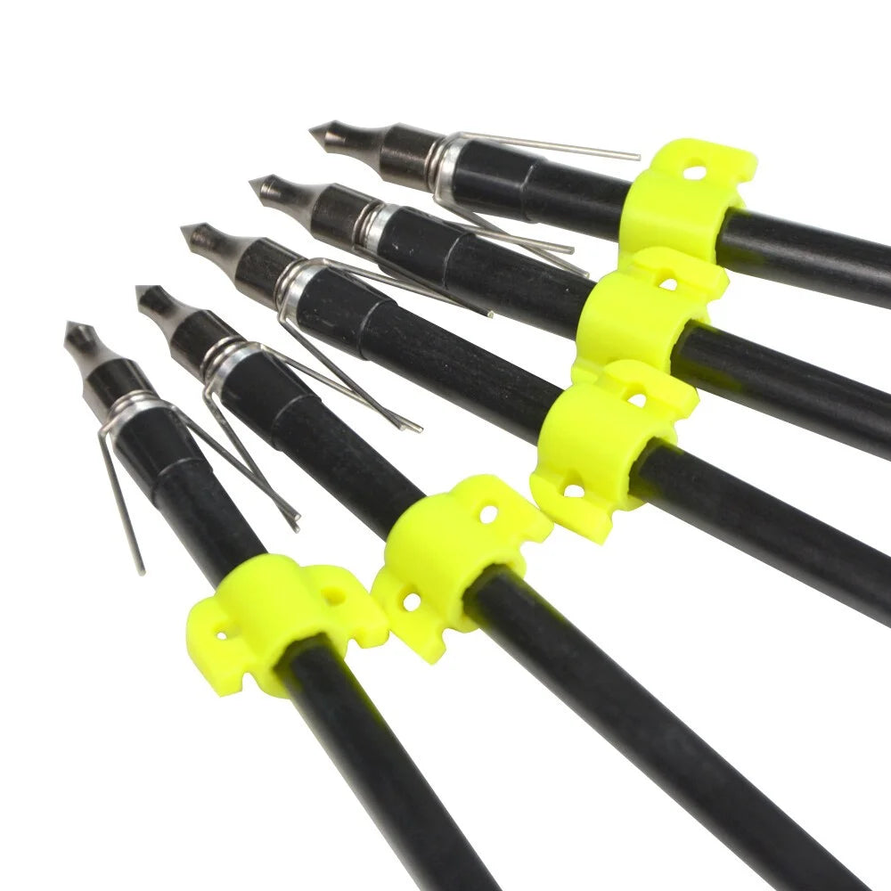 12Pcs Bowfishing Arrows 31-inch Universal Fit for Compound Recurve Bow with Hunting Arrowheads Safety Slides and Darts for Beginners Outdoor Bowfishing Camping Archery Shooting Accessories