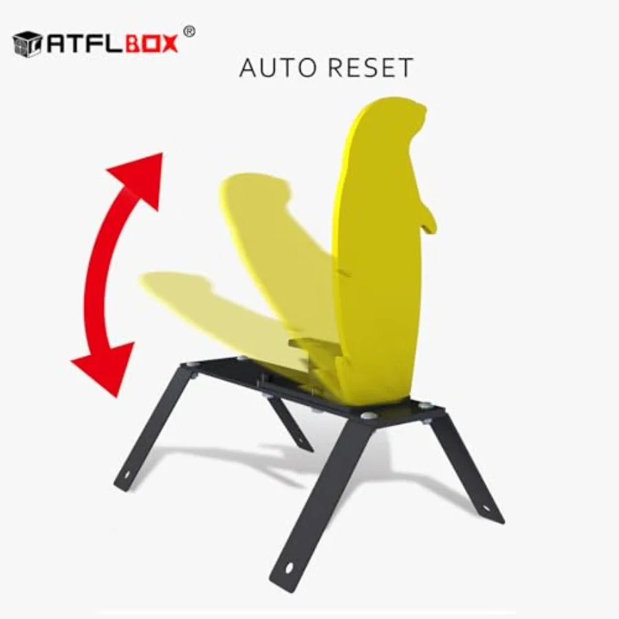 3/8'' AR500 Auto Reset Target 12.5x5.5 inch Prairie Dog Steel Shooting Target with Stand for Shooting Range Ideal for P