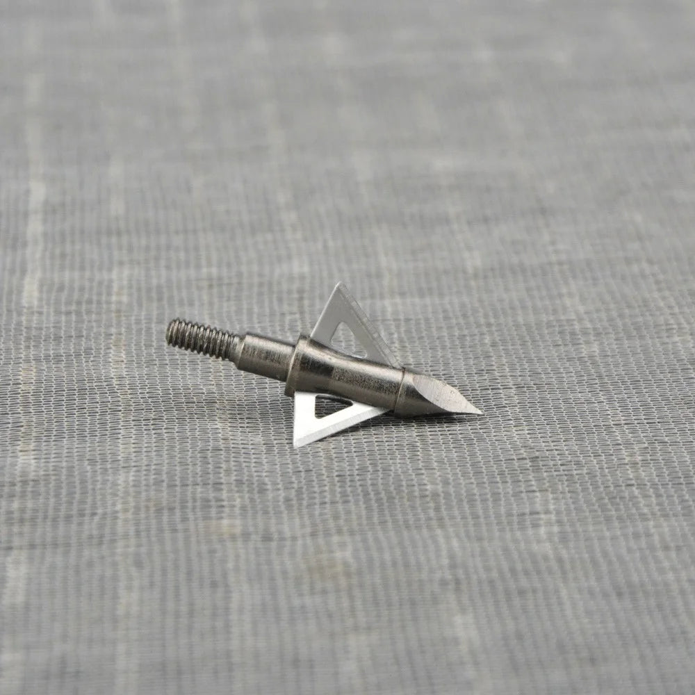 Broadhead Arrowheads 12Pcs 100Grain 3 Fixed Blades Stainless Steel Screw-in Tips for Compound Recurve Crossbow Hunting Shooting Target Practice Durable Corrosion-Resistant Archery Accessories