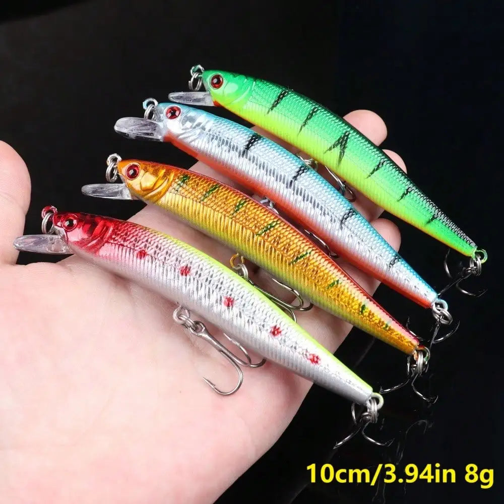 56pcs Fishing Lures Kit Mixed Including Minnow Popper Crank Baits With Hooks For Saltwater Freshwater Trout Bass Salmon Fishing
