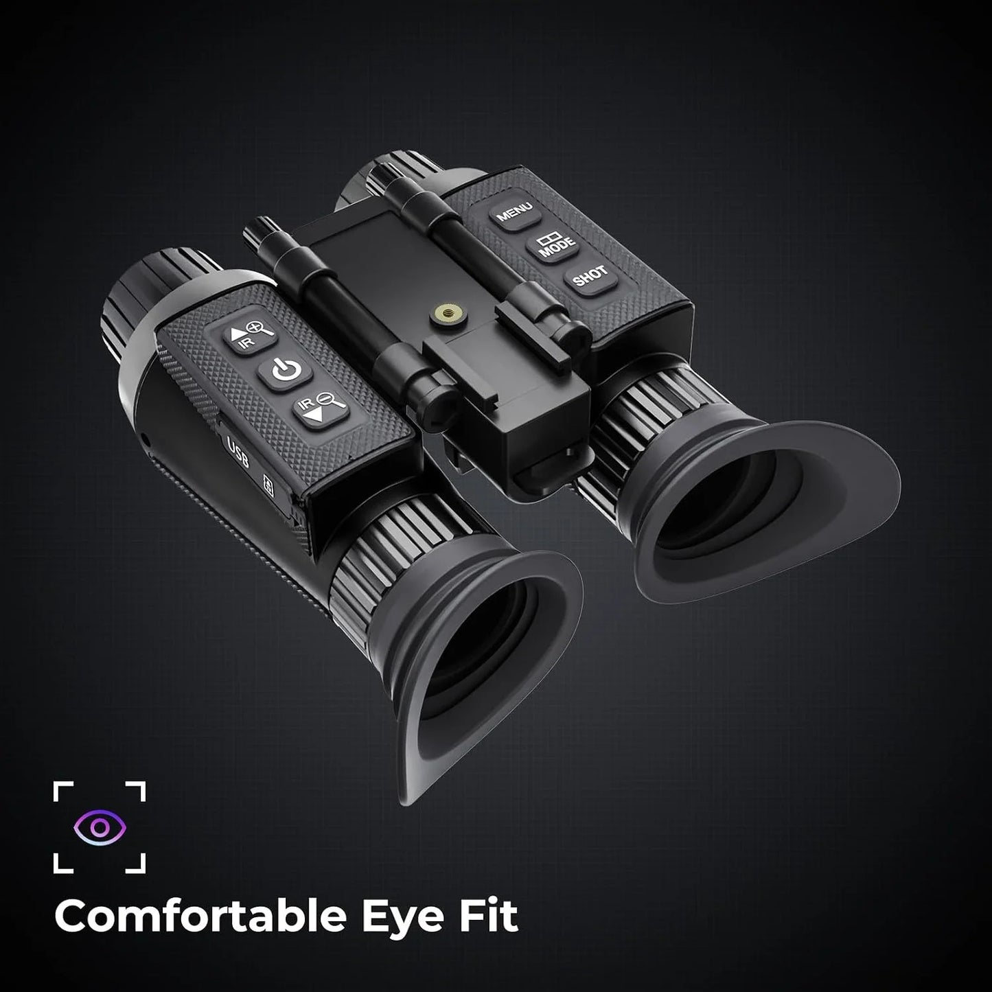 GOYOJO 4K Head-Mounted Night Vision Goggles & Binoculars – Infrared NVG with 4 Color Vision, Manual Focus & 8X Digital Zoom for Camping, and Outdoor Surveillance