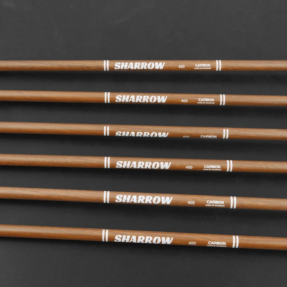 Archery Arrows 12pcs 31 Inch Pure Carbon Spine 340-600 with Turkey Feathers for Hunting Target Shooting and Daily Practice