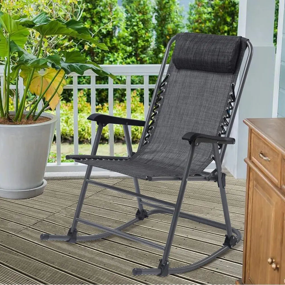 Patio Rocking Chairs Zero Gravity Mesh Lawn Recliner, Outdoor Portable olding Chairs or Camping, ishing and Beach