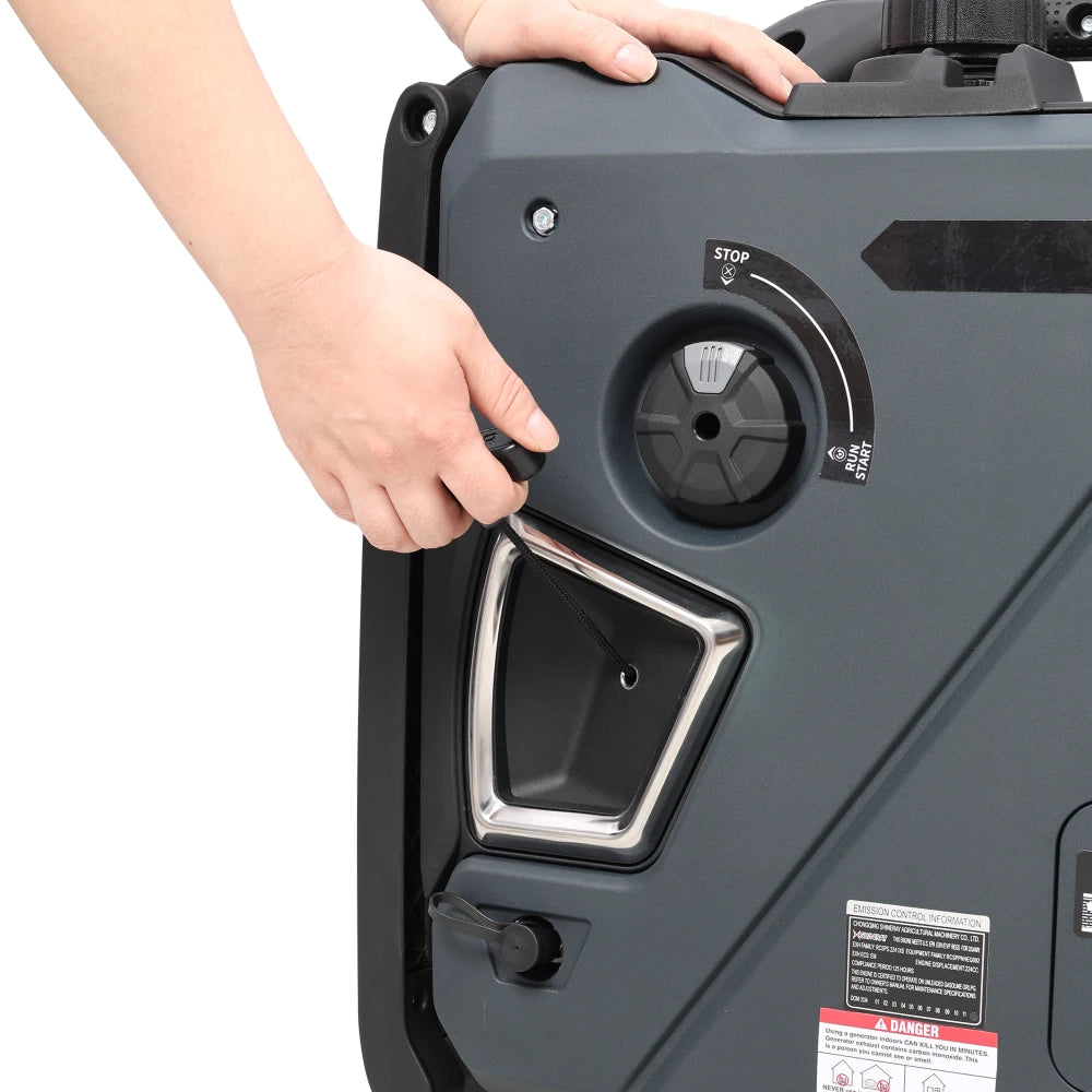 3500 Watt Portable Inverter Generator Gas Powered, EPA Compliant with CO SENSOR, Compact and Lightweight for Home Backup Power, Outdoor Camping, RV and Trailer AC Output Solar Generator for Garden Party