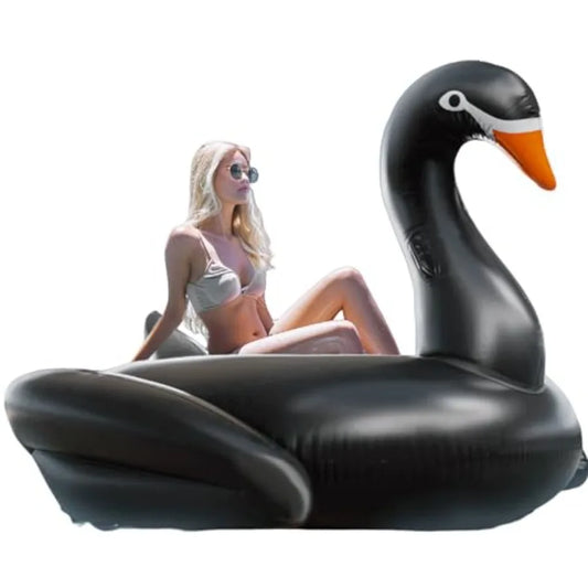 Adult Heavy Duty 70 Black Swan Pool Float for Swimming Pool Lounger Beach Party Outdoor Water Play Durable Material Ideal for P