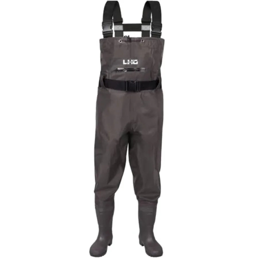 Fishing Waders Waterproof Bootfoot Chest Waders 2-Ply 420D Nylon/PVC Duck Hunting Wader for Men Women