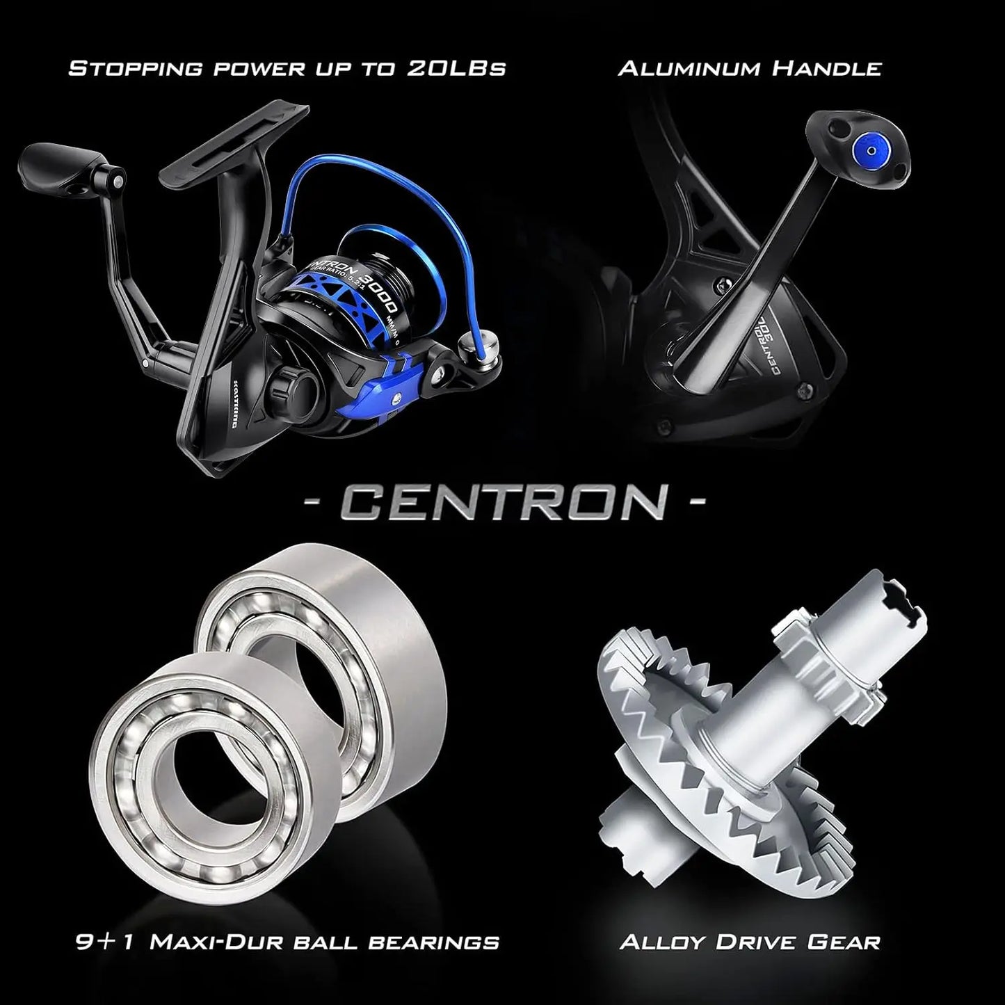 Spinning & Baitcasting Combo, IM6 Graphite 2pc Rod, Stainless Guides, EVA Handle, Reel Included