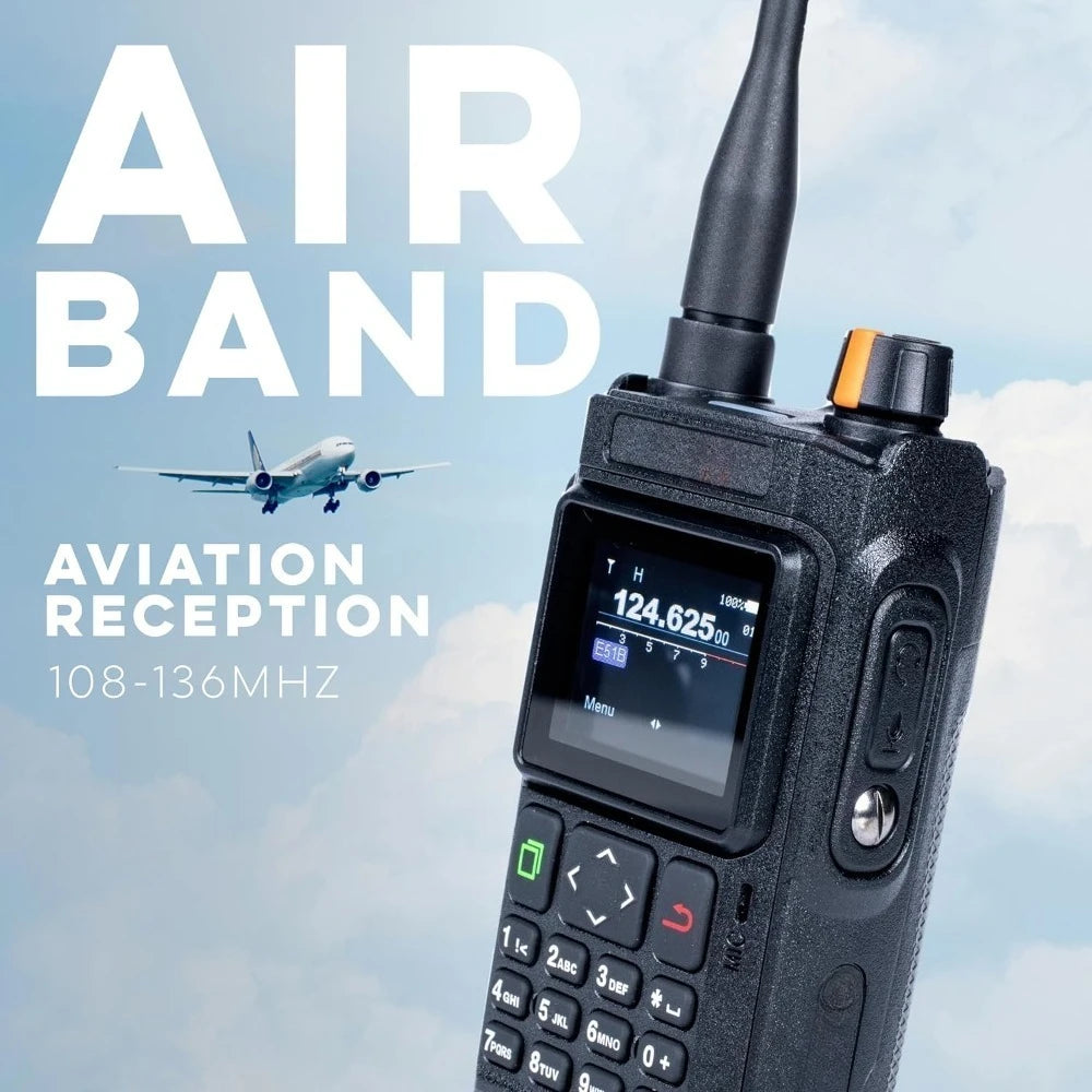 New upgrade UV-PRO IP67 Dual Band VHF/UHF Two-Way Radio - APRS, Bluetooth, GPS, Aviation Band Scanner, NOAA Weather Alerts