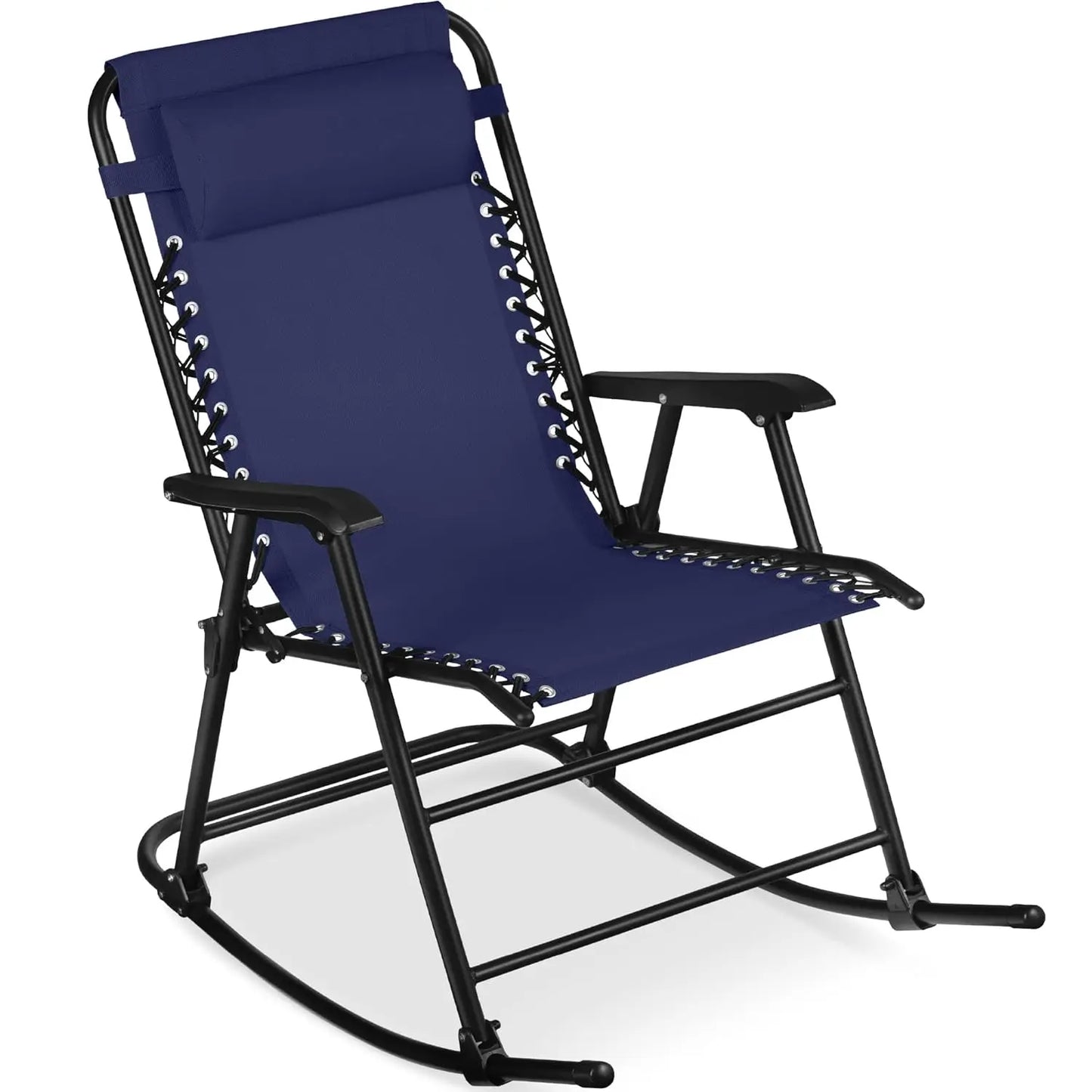 Zero Gravity Rocking Chair Folding Reclining Patio Lounge Adjustable Pillow Lawn Beach Camping 300lb, Custom