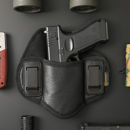 2PCS Tactical Holster Concealed Carry Belt Metal Clip IWB OWB Airsoft Gun Bag Universal Pistol Holder