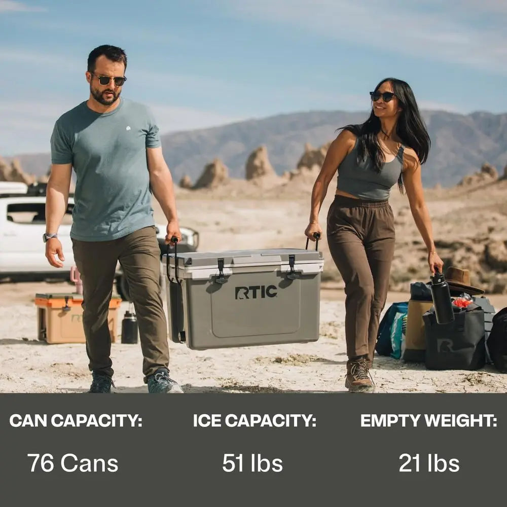 UltraLight Hard Cooler Insulated Portable Ice Chest Box for Beach, Drink, Beverage, Camping, Picnic, Fishing, Boat, Barbecue, 3