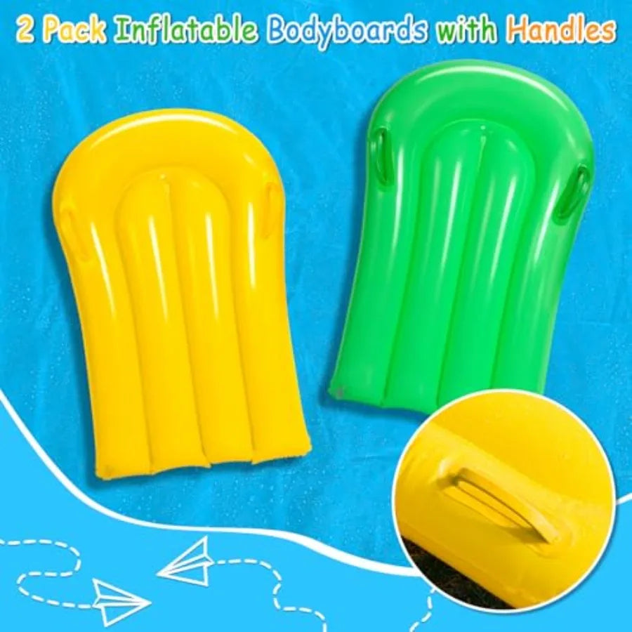40'x7.5' Slip Lawn Water Slide - Giant Outdoor Backyard Summer Party Water Slide with 2 Bodyboards and 20 Stakes Heavy Duty PVC