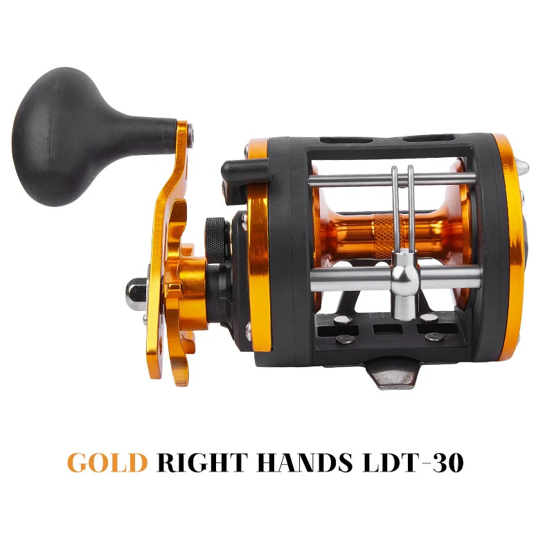 Trolling Drum Reel 33LB Max Drag 3.8:1 Gear Ratio Smooth Fresh Saltwater Fishing Reels for Sea Bass Catfish  Grouper Trout