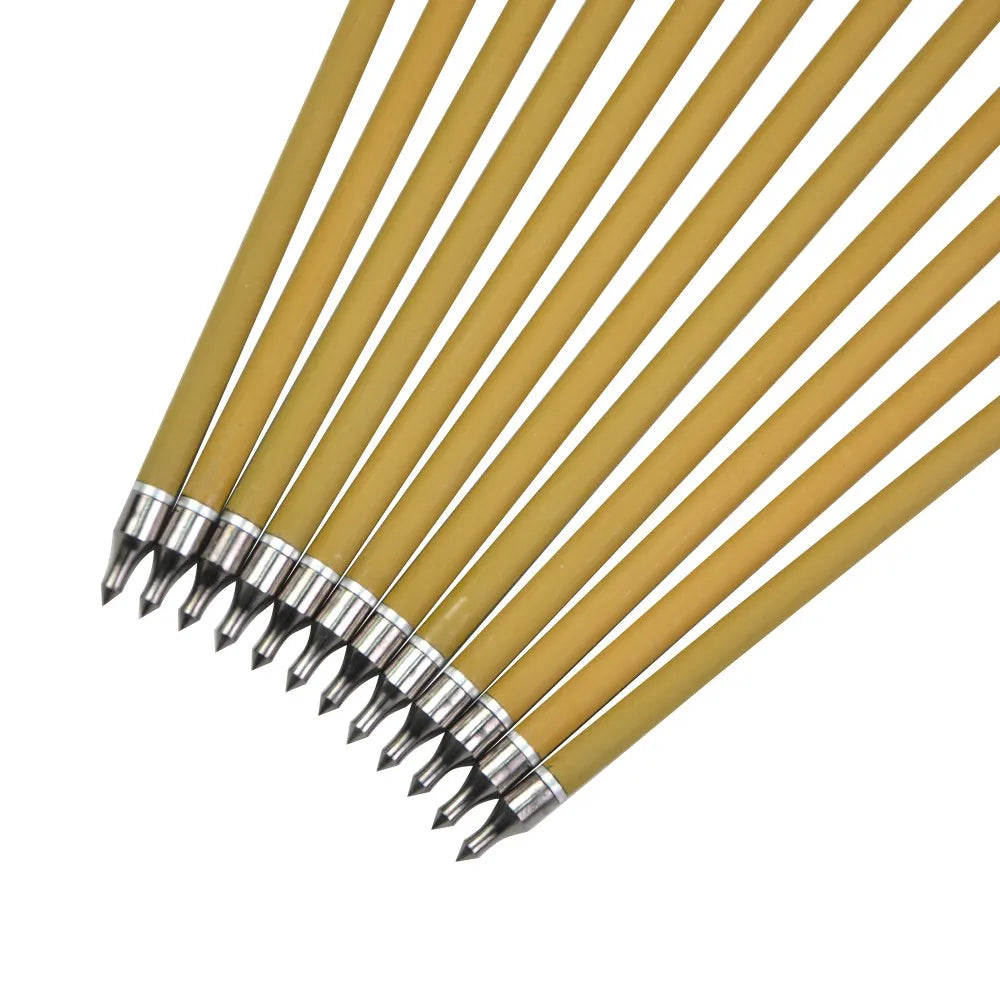 12pcs Pure Carbon Arrows 30" Spine500 4" Turkey Feathers ID6.2mm OD7.6mm for Recurve Compound Bow Hunting