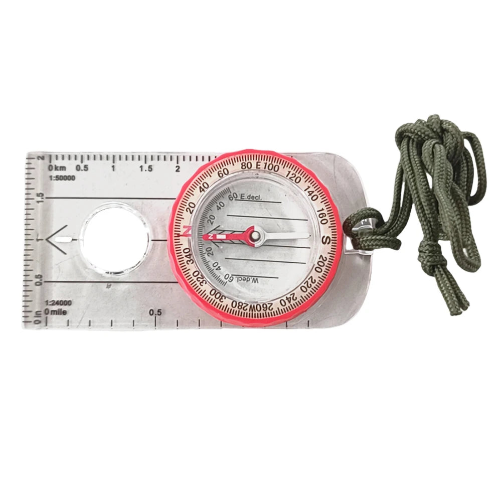 Luminous Compass for Expedition Shockproof Outdoor Adventure Warehouse Compass High Accuracy Multifunctional for Hiking Survival
