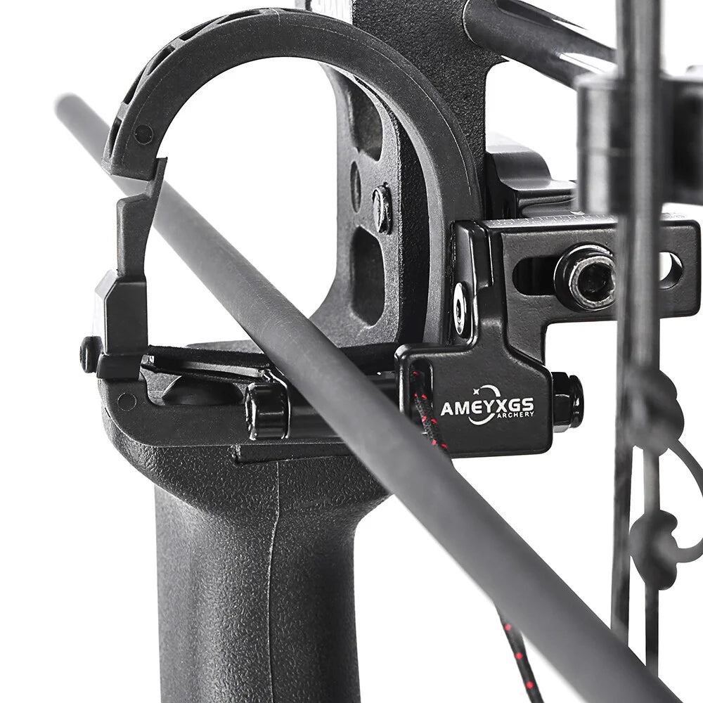 Drop Away Arrow Rest Aluminum Alloy Micro Adjustable Compound Bow Arrow Rest Universal Left & Right Hand Full Containment Fall Away Design Stable Arrow Support for Outdoor Archery Target Shooting Wild Hunting Accessory