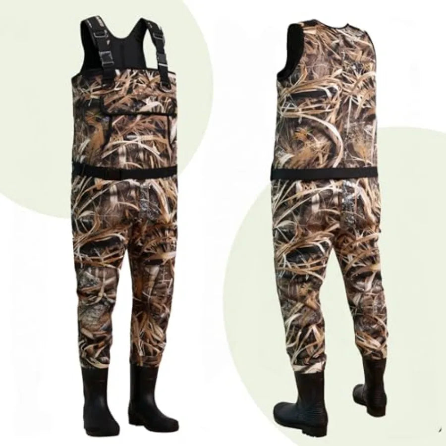 Neoprene Fishing Waders for Men, Waterproof Chest Waders
