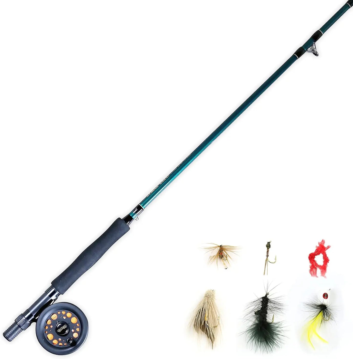 8-Foot 5/6-Weight Fly Fishing Kit with Reel and Tackle, Perfect for Trout and Bass