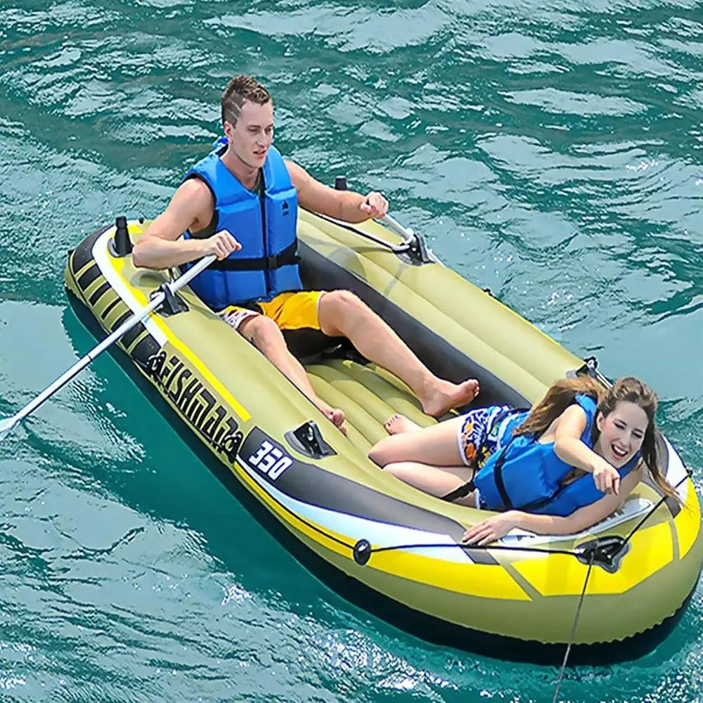 Portable Inflatable Adult Boat, 218cm x 110cm x 36cm, Durable Rubber Craft