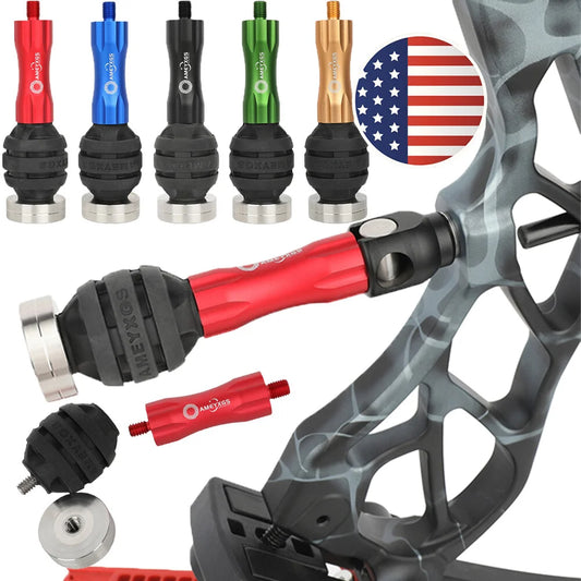 1pc Compound Bow Stabilizer Shock Absorber Rod Stabilizer Bar 4.4inch Alloy Balance Rod Side Rod Hunting Shooting Accessories