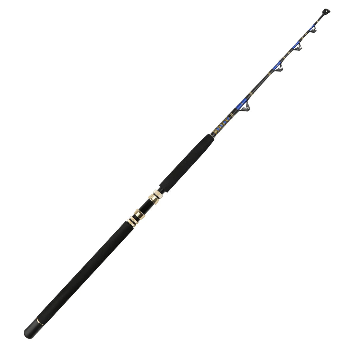 Portable boat fishing tow rod, tuna boat fishing rod, deep-sea fishing tow rod, spliced two-stage fishing rod