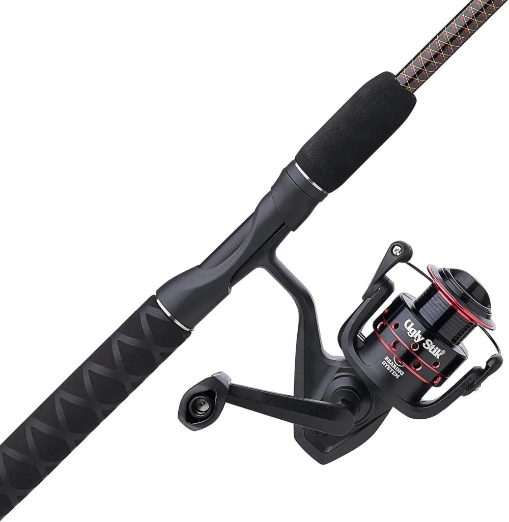 Spinning Reel and Fishing Rod Combo, 6-Foot Medium Power, 5.2:1 Gear Ratio, 28 Inch Retrieve