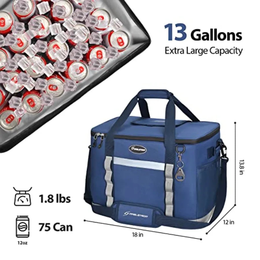 Collapsible Soft Cooler Bag, // s Beach Cooler with Flip Top Lid, Ice Chest, Leakproof and Portable for Beach, Camping, Road Tr