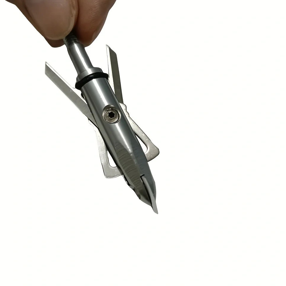 cqwsbsy 6PK Hunting Broadhead, Crossbow X, 2-Blade 100 Grain 2" Cutting Dia Archery Arrow Broadhead