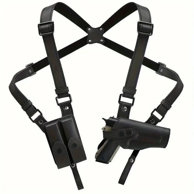 New Universal Vertical Shoulder Strap Holster Tactical Underarm Universal G17 Holster Type 92 1911 Leather Gun Bag