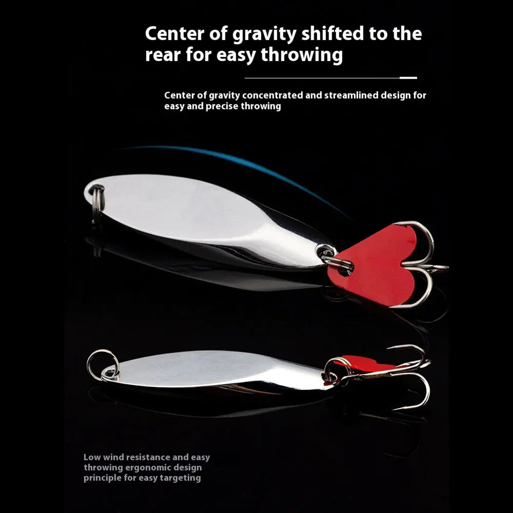 5pcs Metal Jig Spoon Spinner Fishing Lure with Fishing Tackle Box Kit Spinner Bait Artificial Bait for Fishing