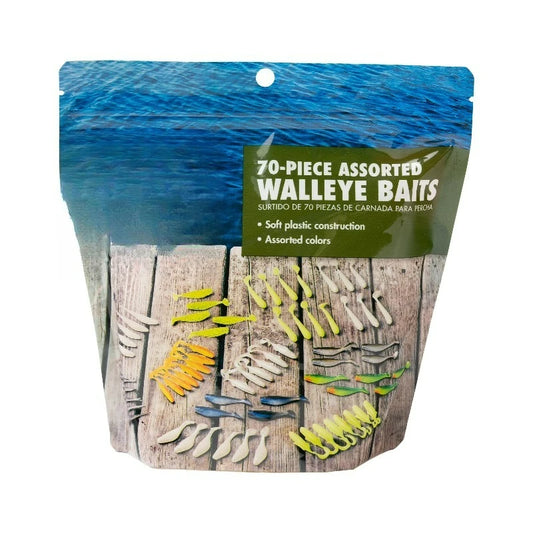 70pc Walleye Fishing Soft Plastics