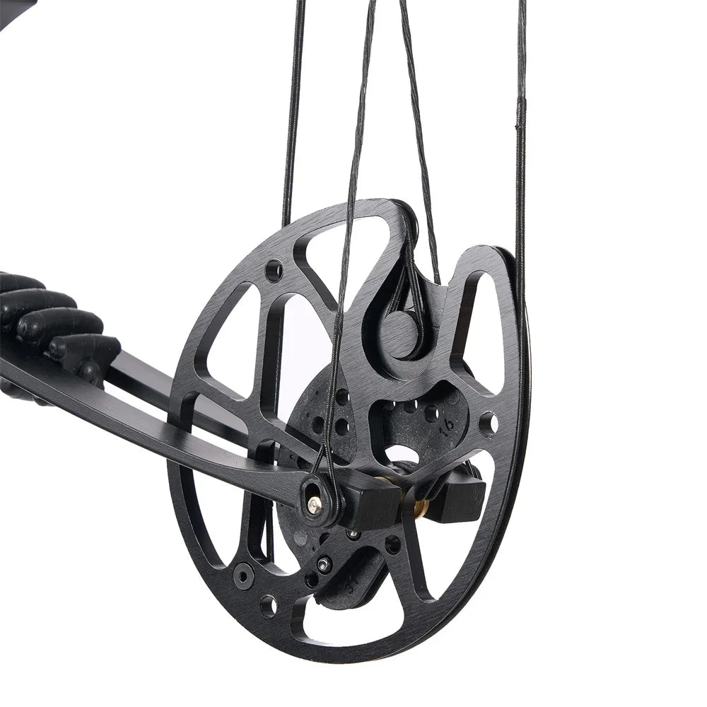 30-60lbs Compound Bow 37inchs Adjustable Hunting Bows with Sight Brush Stabilizer for Outdoor Archery Shooting