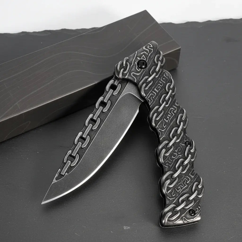 Stainless Steel Folding Knife Portable Utility Knife for Camping-4