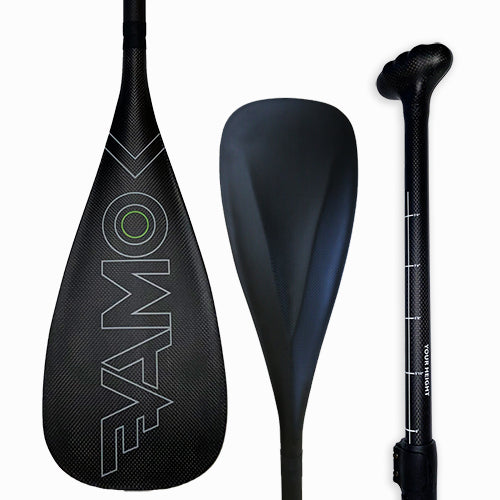 Full Carbon Adjustable or Fixed Paddle with ABS Edge  - SR71 Black