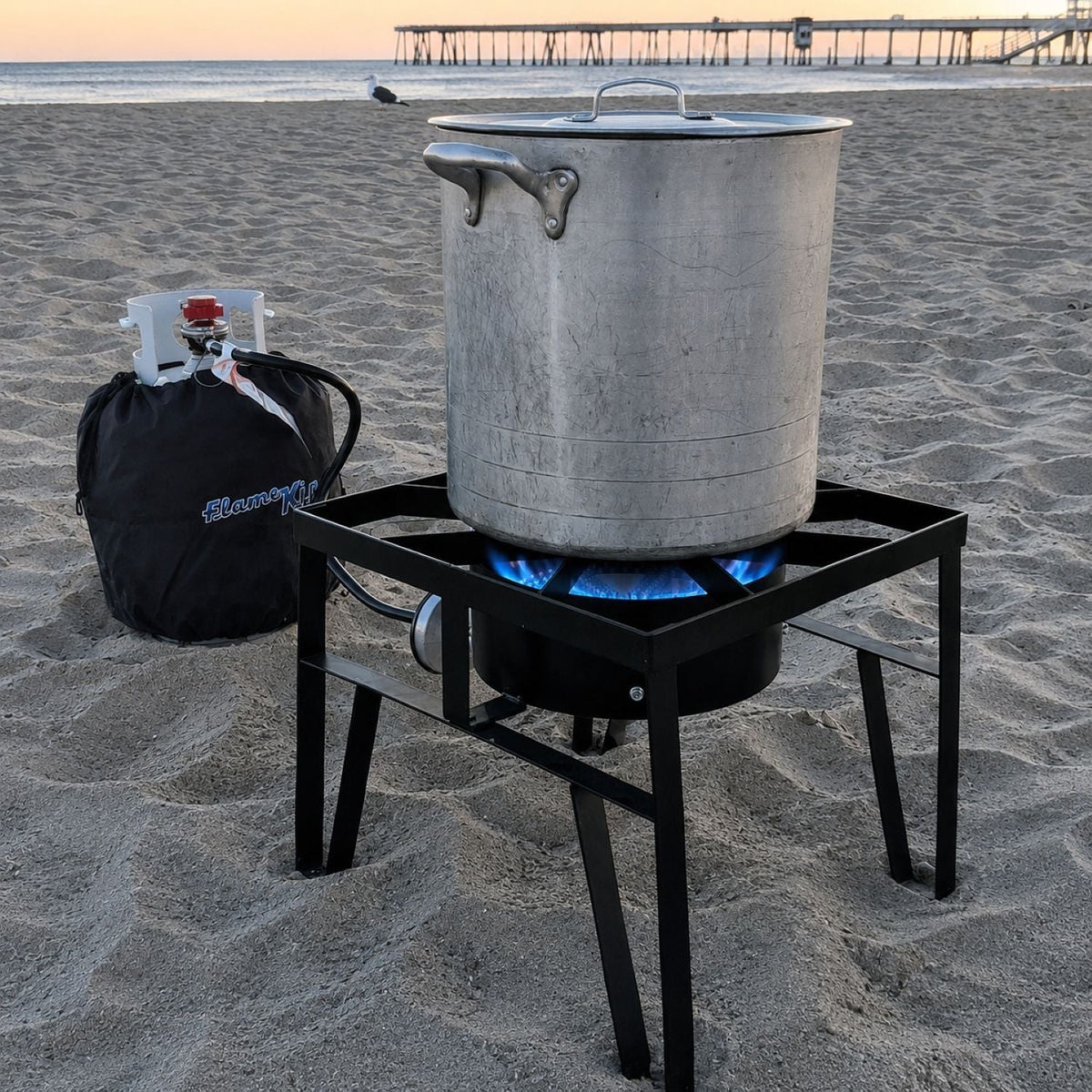 Flame King Heavy Duty 200,000 BTU Propane Gas Single Burner Cooker