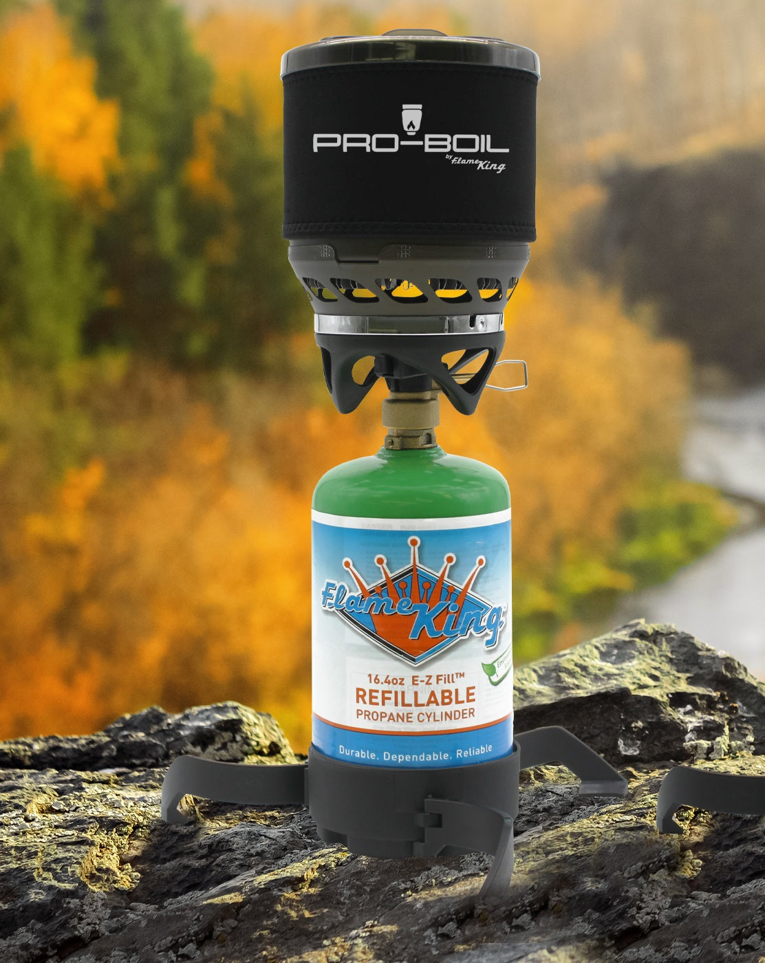 Flame King Refillable 1 lb Propane Cylinder, DOT-Certified LP Tank