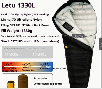 Outdoor Camping Ultra Light Down Sleeping Bag
