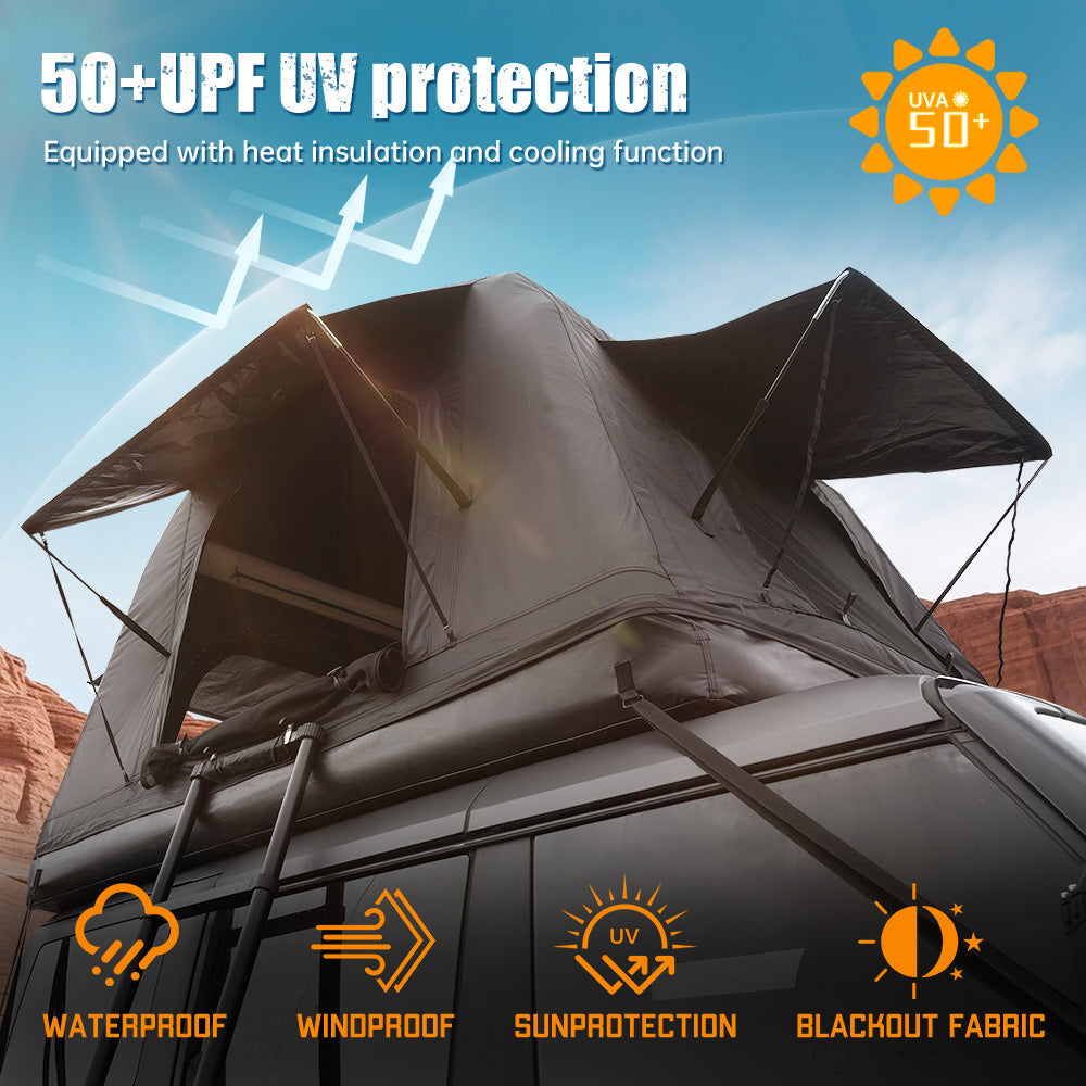 Foldable Inflatable Car Roof Top Tent with Quick Setup - Oxford Fabric
