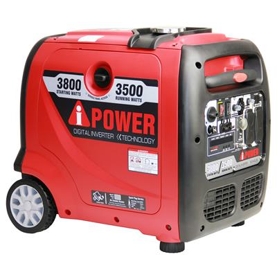 A-iPower Portable Generator, Inverter Generator, 3,800 Watt Starting, 3,500 Watt Running, Gasoline - SUA3800I