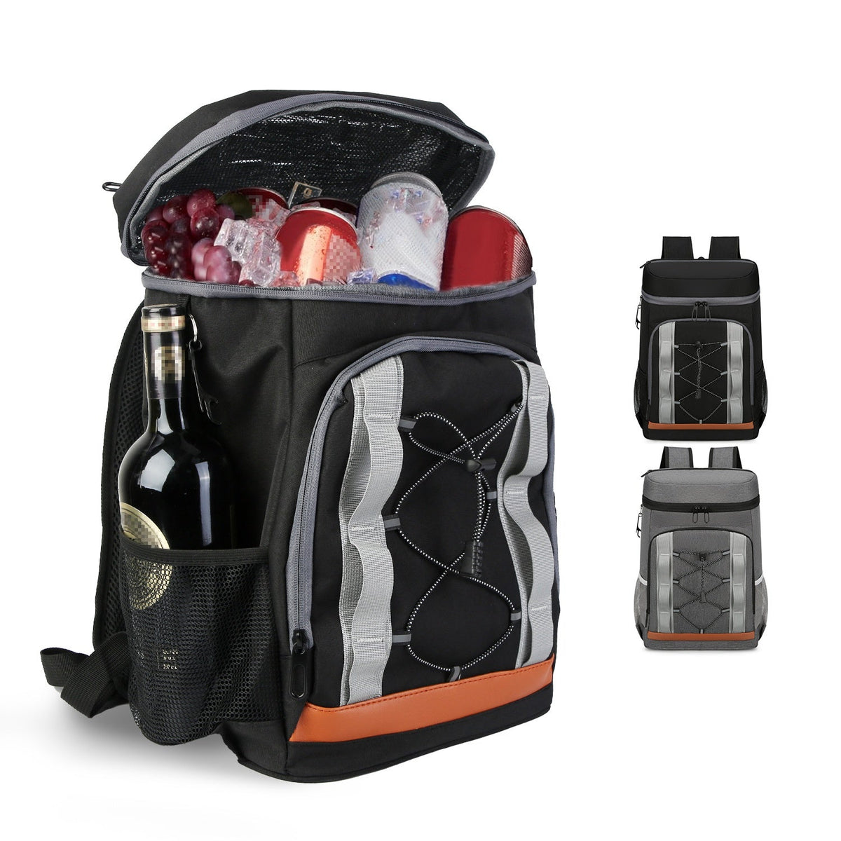 Cooler Backpack 36 Can Leakproof Insulated Cooler Backpack with 25L/6.6Gal for Picnic Camping Beach Hiking Fishing Travel