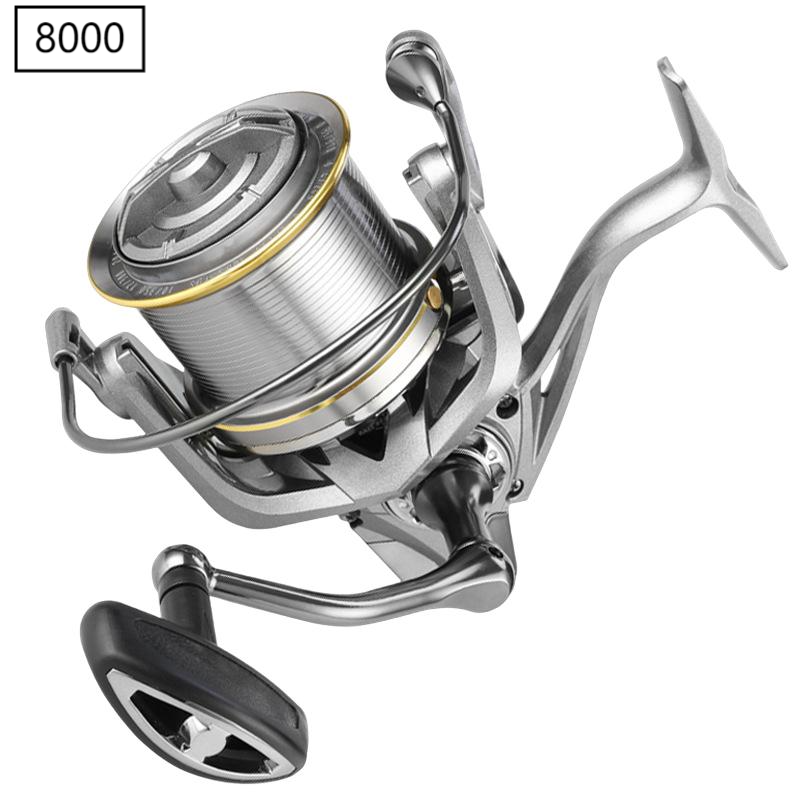 17+1BB 8000-14000 Series Aluminum Alloy Spool Fishing Reel, 4.8:1 Gear Ratio, Durable Long Casting for Baitcasting
