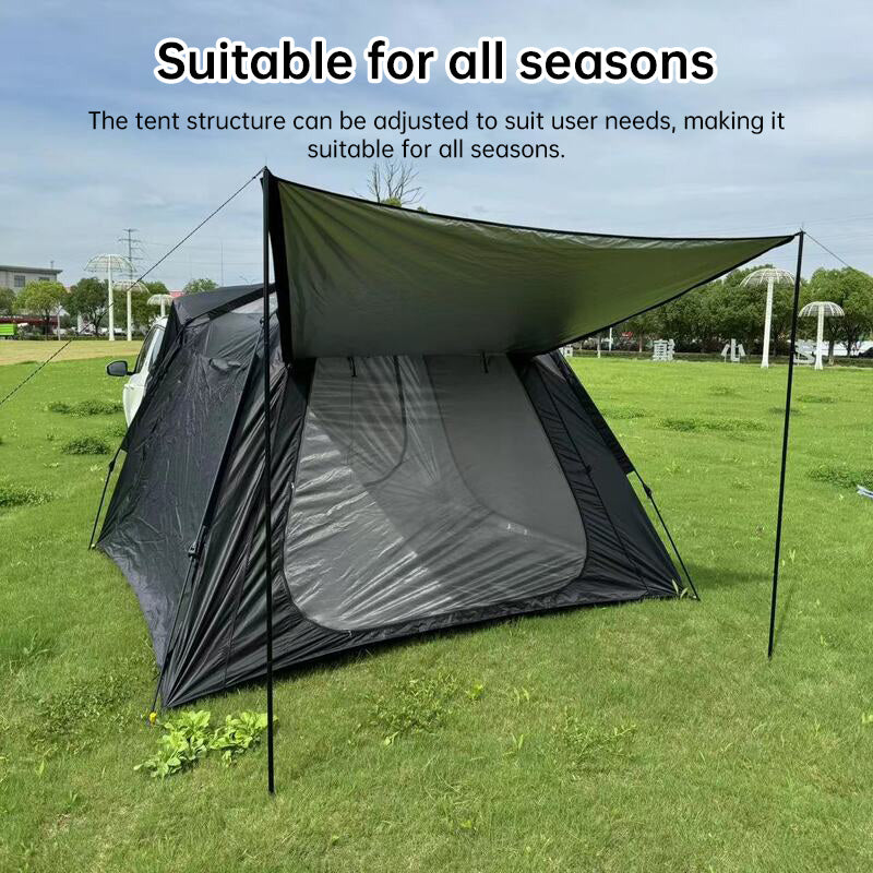 Outdoor Automatic Portable Tent – Fake Double-Layer, Quick Open & No-Setup for Camping, Beach, Car Tail