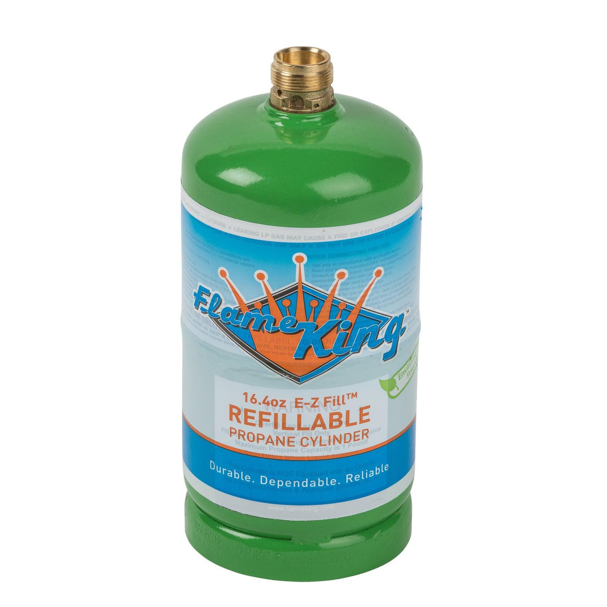 Flame King Refillable 1 lb Propane Cylinder, DOT-Certified LP Tank