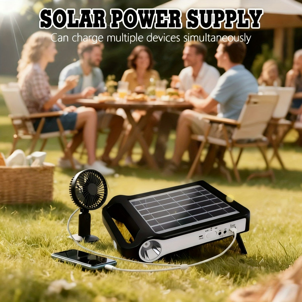 Portable Solar Panel Power Generator Kit with USB Charger