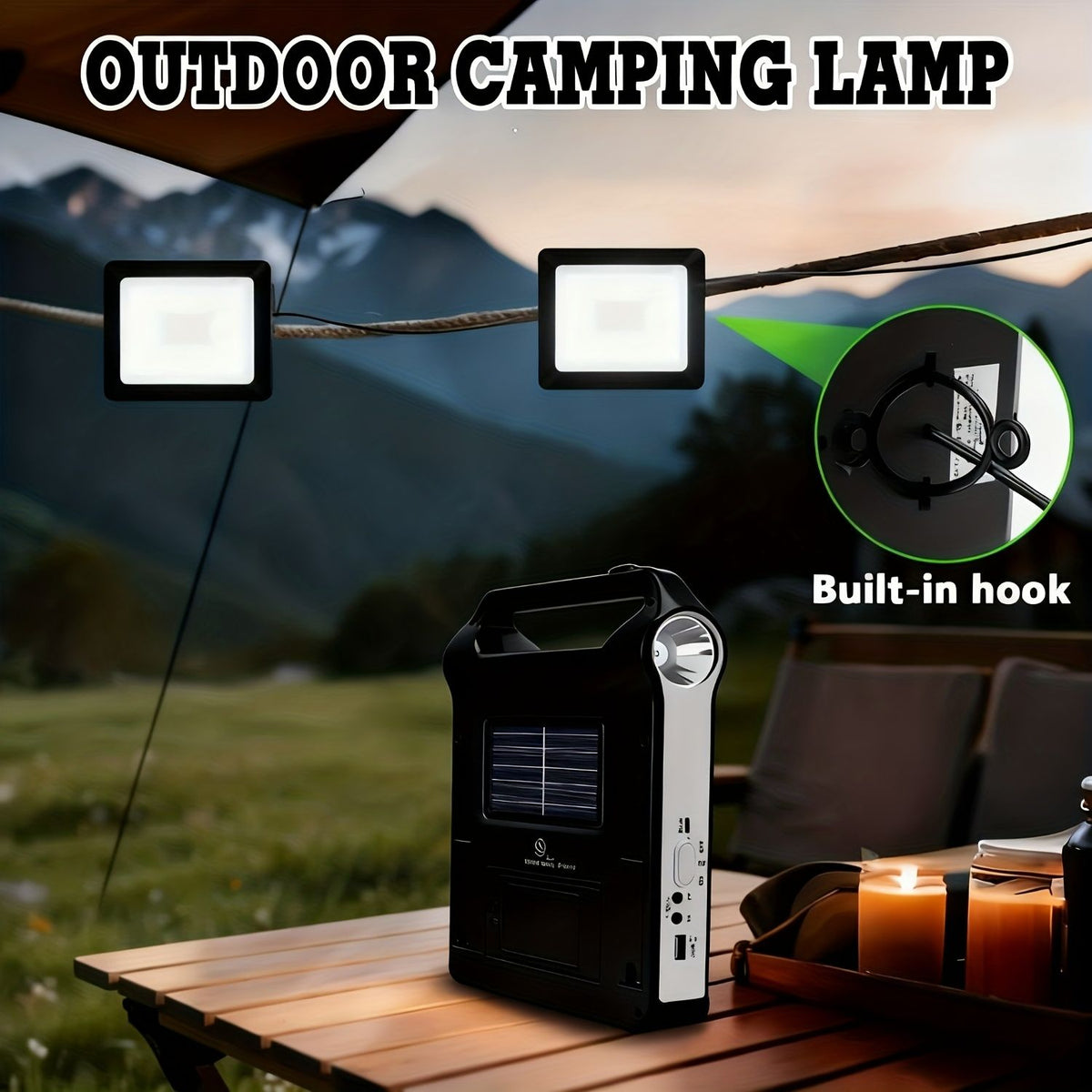 Portable Solar Panel Power Generator Kit with USB Charger