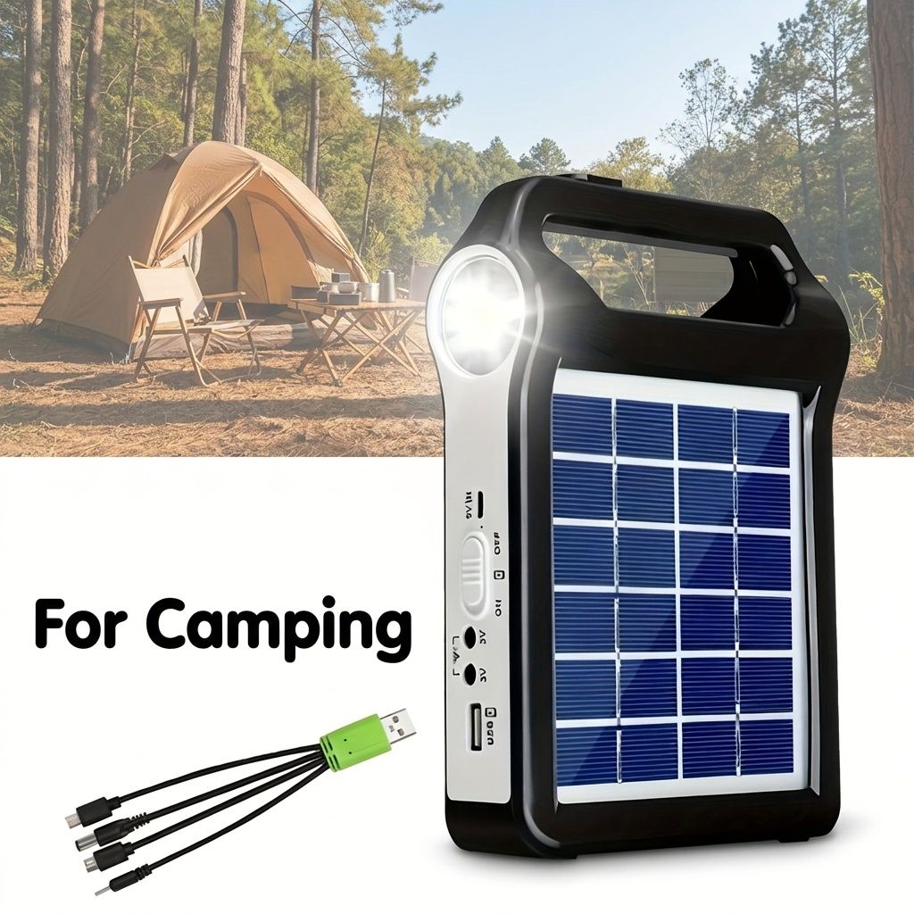 Portable Solar Panel Power Generator Kit with USB Charger