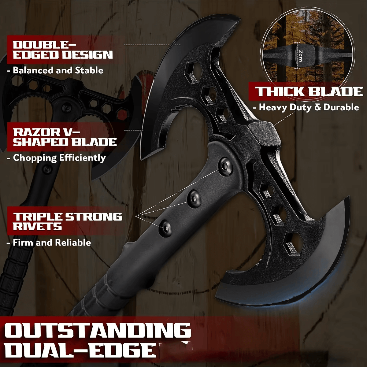 outdoor tactical camping axe | Camping, Backyard Wood-Chopping Axe-4